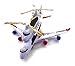2-in-1 Kids Airplane & Helicopter Toy Bump & Go Action Airplane Toy A330 Airliner Airbus w/ Attached Rescue Helicopter , Flashing 4D Lights & Jet Engine Sounds | Take-A-Part Airplane Toy For Kids