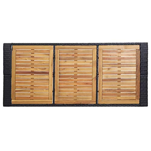 vidaXL Gartenbar Set 7-TLG. mit Auflagen Theke Bar Tresen Gartentheke Bartisch Stehtisch Barhocker Barstuhl Gartenmöbel… – Bild 6