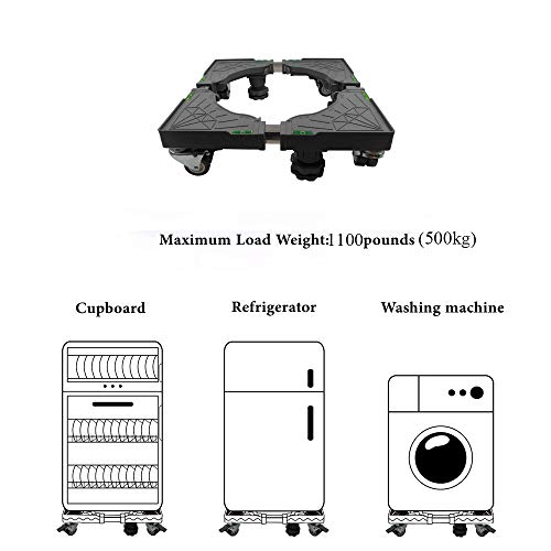 2 Movable+Adjustable+Furniture+Locking+Refrigerator