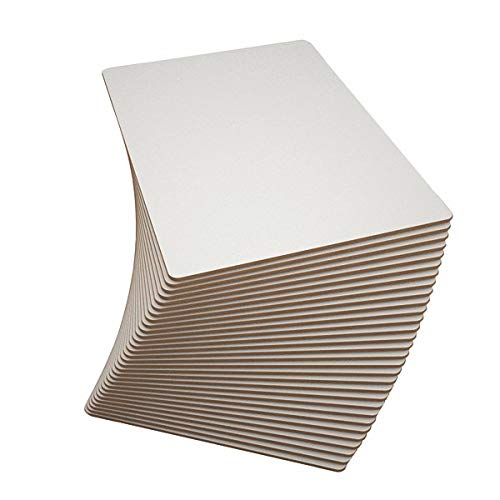 Show-me Rigid Plain Double-Sided Whiteboards, A4 Whiteboard for Dry Wipe and White Board Pens‚ Ideal for Teachers, Classrooms, and Schools, Mini Whiteboard Set (30 Sets)