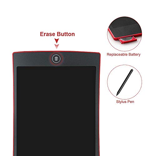 Birthday Presents Gifts for 3-12 Year Old Girls, Tisy LCD Writing Drawing Tablet for Kids Toddler Teen Learning Toys for 3-12 Year Old Girls Gifts Age 3-12 Red TSUSWDT03 - Thumbnail 5
