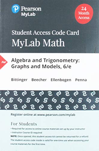 Algebra+Trig.:Graphs... Mylabmath+Etext