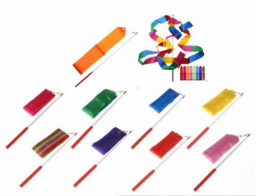 SunbowStar Gym Dance Ribbon Rhythmic Gymnastic Streamer Rod Baton Twirling 10 Colours