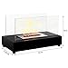 Regal Flame Avon Ventless Indoor Outdoor Fire Pit Tabletop Portable Fire Bowl Pot Bio Ethanol Fireplace in Black - Realistic Clean Burning Like Gel Fireplaces, or Propane Firepits
