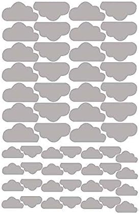 Cloud Wall Decal,2 Sizes Silver Cloud Wall Sticker(112 Clouds) Easy to Peel and Stick for Room,Kids Room Decoration/Ins hot