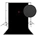 MVPower 5x10ft/1.6x3m Black Photography Backdrop Background Screen Photo Studio Non Woven Fabric Cloth
