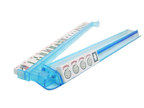 NEW! - American Mahjong Set by Linda Li - 166 White Tiles, 4 All-In-One Rack/Pushers, Blue Paisley Soft Bag - Classic Full Size Complete Mahjongg Set