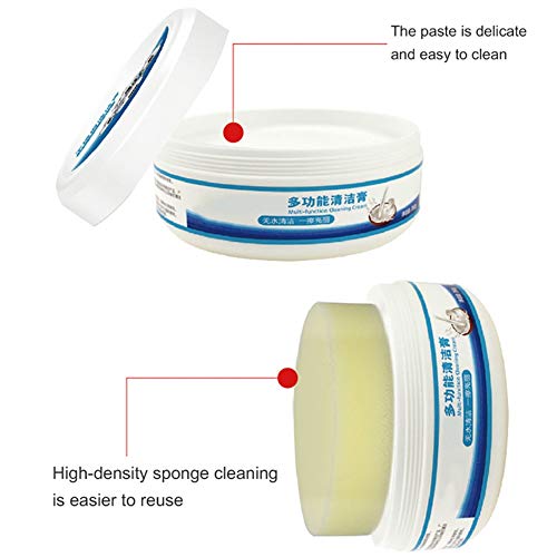 Yinrunx Multi-Purpose Cleaning Cream with Sponge Refurbishing Cleaner for Leather, Sofa, Shoes, Bag, Air Conditional, Refrigerator No Need Water