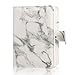 Marble Passport Cover Holder for Men&Women,RFID Blocking Travel Wallet PU Leather Waterproof Credit Card,Boarding Passes,Id Card Storage Case Multifunctional Document Organizer (White Gray)