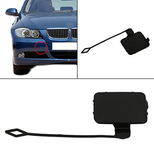 Front Bumper Tow Hook Cover / Towing Eye Cap For BMW E90 E91 2005-2008 318i 320i 328i 330i 335i (Black Primed)