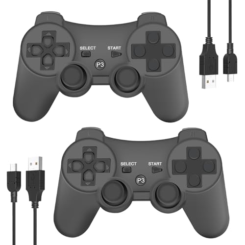 Eagolloar Wireless Controller 2 Pack, Dual Analog Bluetooth Rechargeable Game Controller with Charging Cable,Dual Vibration