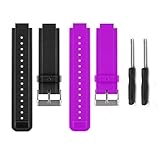 SnowCinda 2PCS Silicone Bands Replacement Watch Bands for Garmin Vivoactive
