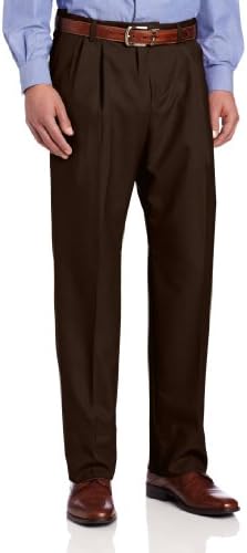 Ascott Browne Men's Expander Pleat Front Pant, Brown, 33