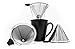 ilFiltro Paperless Pour Over Coffee Dripper - Premium Permanent Reusable and Washable Stainless Steel Coffee Filter Cone and Brewer with Pour Over Cup Stand (2cup)