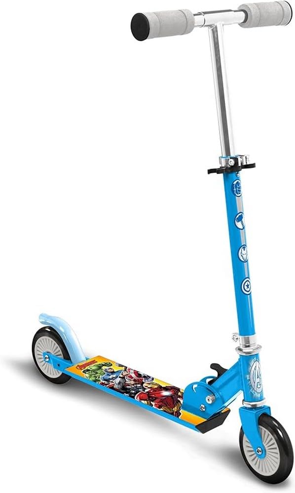 Stamp Marvel Ironman, Thor, Hulk, Captain America Folding Scooter, AV299042, Blue