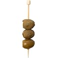 3.5 Inch Cocktail Picks, 100 Disposable Appetizer Skewers - Cylinder Top, Sturdy, Natural Bamboo Decorative Toothpicks, For B
