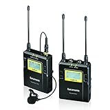 Saramonic TX10 + RX10 96-Channel Digital UHF Wireless Lavalier Microphone System with Bodypack Transmitter, Portable Receiver and 3.5mm/XLR Outputs