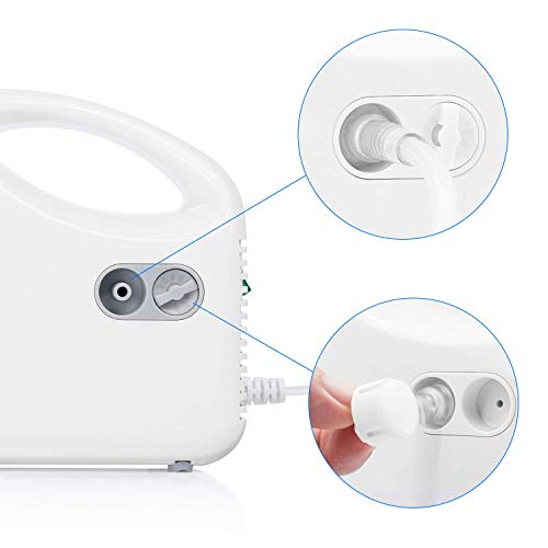 Personal Compressor Cool Mist Inhaler Machine Kit with Universal Tubing, Masks, Mouth Piece and Replacement Sponges 120V/60HZ