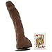 Doc Johnson Prince Yahshua - ULTRASKYN 10.5” Cock - With Removable Vac-U-Lock Suction Cup Base - F-Machine Compatible Dildo - Brown