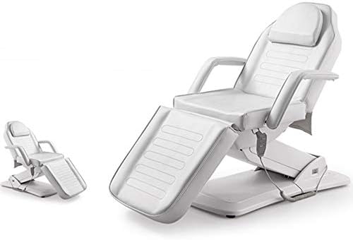 Electric Treatment Chair Beauty Full Electrical 4 Motor Podiatry Chair Facial Massage Dental Aesthetic Reclining Chair All Purpose Bed-White