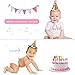 ANYI16 Gold Glitter Sparkle Princess 1st Birthday Hat with Adjustable Headband for Baby Girl Party Supplies