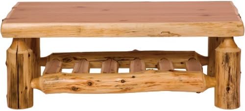 Fireside Lodge Furniture 14075-A Cedar Open Coffee Table, 20" x 40", Armor Finish