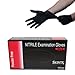 Black Nitrile Powder Free Medical Exam Tattoos Piercing Gloves- Size Small - 100 Gloves per Box