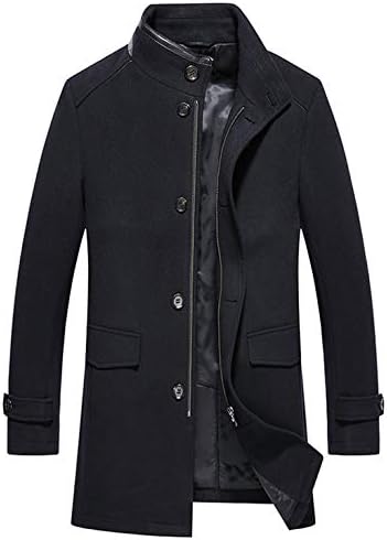 chouyatou Men's Gentle Layered Collar Single Breasted Quilted