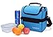 MIER Adult Lunch Box Blue Insulated Lunch Bag Large Cooler Tote Bag for Men, Women, Double Deck Cooler(Blue)