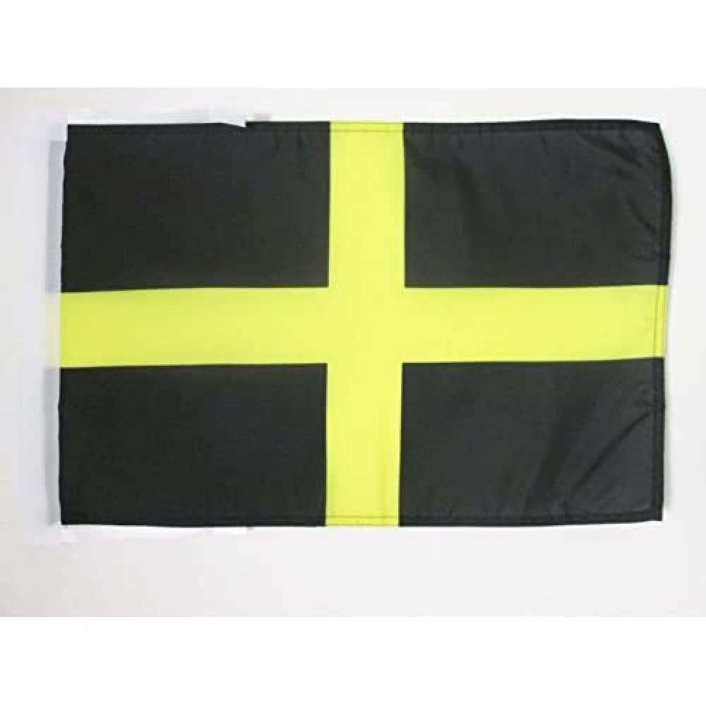 AZ FLAG - Saint David's Flag - 18'' x 12'' - 100% Polyester Dewi Sant Small Banner with Two Cords - Fade Resistant - Vivid Colors - 18x12 in - 45x30 Cm