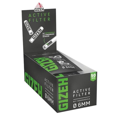 GIZEH BLACK Active Filter, Ø 6 mm – 10 Beutel á 50 Filter