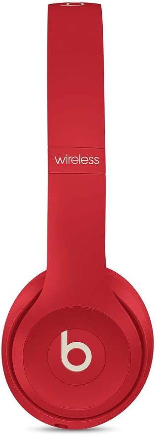 Beats Solo3 Wireless On-Ear Headphones - Apple W1 Headphone Chip, Class 1 Bluetooth, 40 Hours Of Listening Time - Club Red (Latest Model)