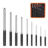 9 Pieces Roll Pin Punch Set, Gunsmithing Kit Removing Repair Tool with Holder for Automotive, Watch Repair,Jewelry and Craft (9-Pieces)