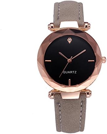 Womens Watches On Sale, VANSOON Fashion Women Leather Casual Watch Luxury Analog Quartz Crystal Wristwatch Teen Girls Dress Watches Birthday Gifts Bracelet Watch Clearance