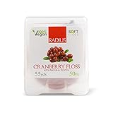 RADIUS - Vegan Xylitol Soft Floss, Xylitol for an Oral Care Boost, 100% Vegan (Cranberry, 55 Yrd)