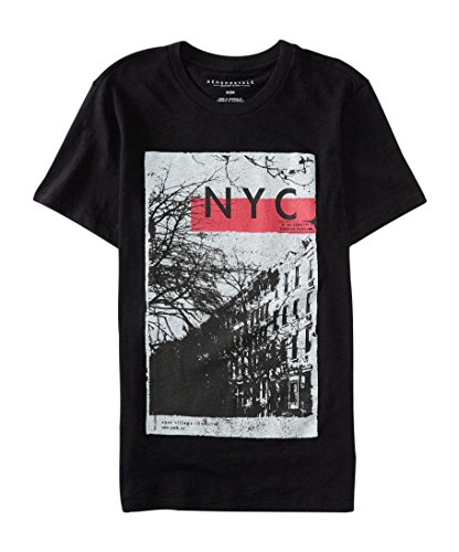 Aeropostale Men's Nyc East Village Graphic T Shirt S Black
