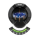 Ritchie Venture Compass Combi-Dial With Flush Mount And 12V Green Night Light (Black, 3 3/4-Inch)