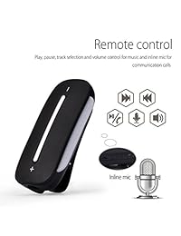 Avantree adaptador de audio Bluetooth APTX de baja latencia para auriculares con clip, receptor inalámbrico con micrófono para manos libres llamadas y música   Clipper Pro
