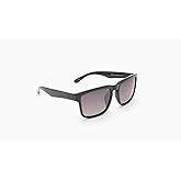 Optic Nerve Mashup XL Polarized Active Sunglasses for Men/Women Shiny Black Frame, Smoke Lens Silver Mirror