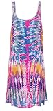 Missy and Plus Raya Sun Embroidered Tie Dye Dress/Cover Up