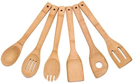 Merdumia Bamboo Cooking Utensils - 6 Set of Bamboo Kitchen Tools!