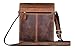 Handolederco Leather Messenger Satchel Laptop Bag for Men's and Women's Leather Satchel Laptop Messenger Unisex Ipad Mini Laptop Bag