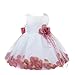 TIAOBU Baby Girls Flower Petals Tulle Formal Bridesmaid Wedding Party Dress Puce 9-12 Months