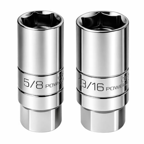 Powerbuilt Soquete magnético para vela de ignição 641870, 2 peças, prata