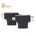 SHD HDMI Adapter 2 In 1 Mini HDMI and Micro HDMI Male to HDMI Female T HDMI Coupler Gold plated HDMI Cable Connector-2Pack