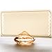Pretty Display Gold Diamond Table Number & Place Card Holders - Set of 20 Sturdy Acrylic Luxe-Gold Translucent Name Card Holders, Perfect for Your Wedding & Party