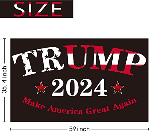 DomeStar Trump Cape for President 2024 Backdrop Banner, 3 x 5 Feet Trump Banner 2024 President Decoration and Supplies