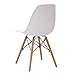 Porthos Home April Mid-Century Dining Crafted from Molded Plastic with Eiffel-Inspired Birch Wood Legs, Also As A Side Chair for Any Room in The House Or Office, Set of 1, White