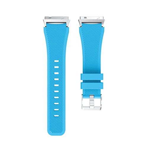 Lisin Sports Soft Silicone Replacement WirstBand Sports Band For Fitbit Ionic Watch (Blue)