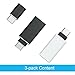 USB Type C Adapter, 2-Pack USB C to USB 3.0 A OTG Adapter + 1-Pack USB C to Micro USB 2.0 Convertor (Male to Female) for MacBook, Sumsung Galaxy S9/8, MacBook, Sony XZ, LG V20 and More Type C Devices